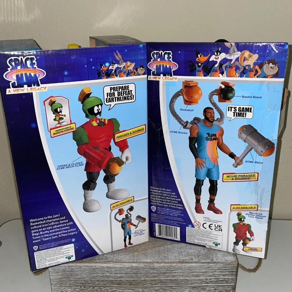 Lot of 2 Space Jam LeBron James & Marvin The Martian Action Figures - Picture 3 of 8